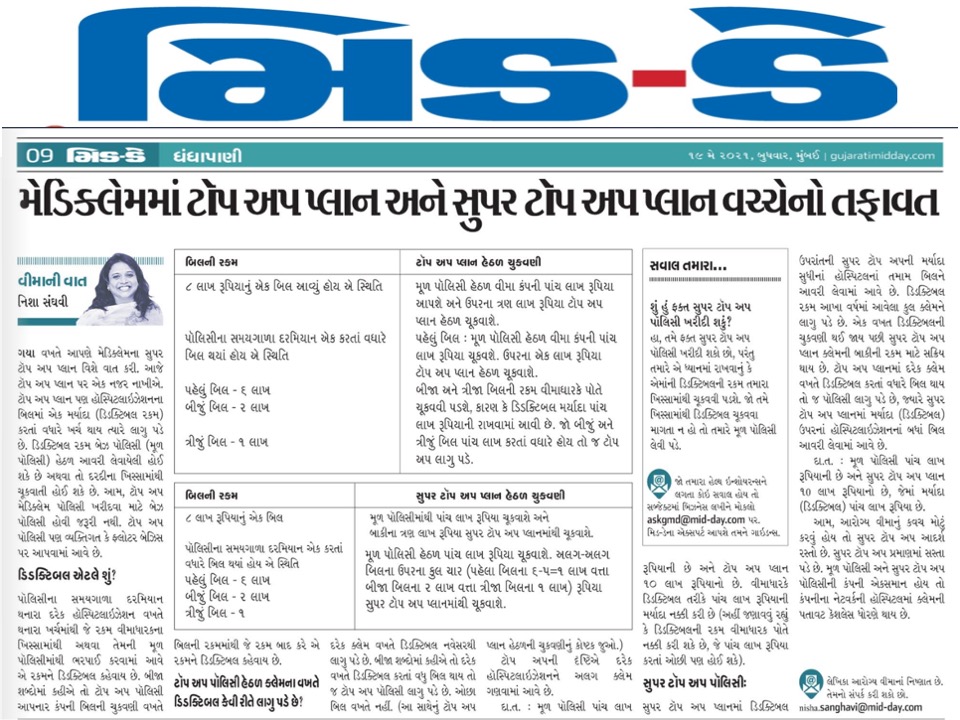 Top Up Plans and Difference between Top Up and Super Top Up Plan